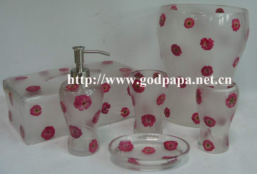 Polyresin Bathroom Accessories-Rose