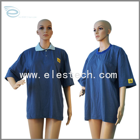 esd t-shirt, conductive t-shirt, esd shirt antistatic polo shirt