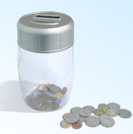 Digital Coin Counting Jar