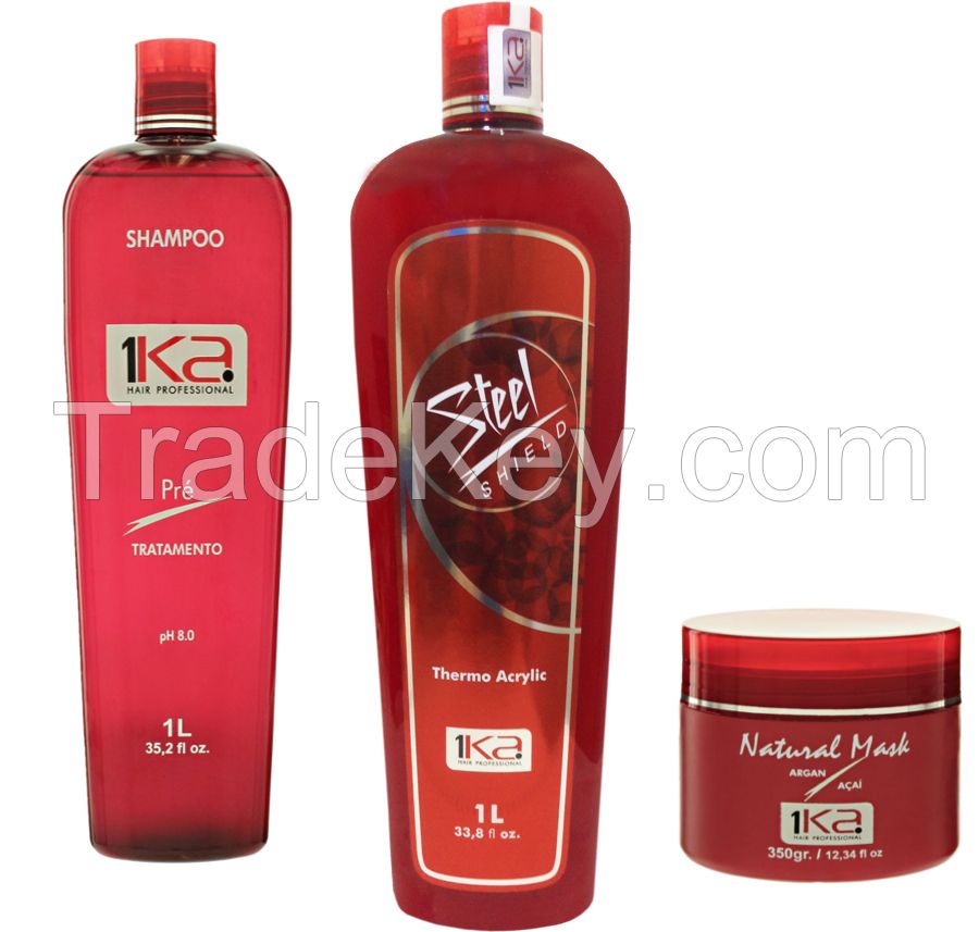1 KA Steel Hair Restructurizer Keratin Treatment - Straightener KIT