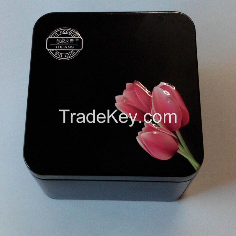 square tin box, watch tin box, gift box, metal box