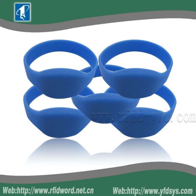 Wholesale 100pcs/lot I-CODE 2 Silicone Rfid Wristband Tag Water-proof