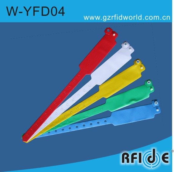 Free shipping 1000pcs/lot TK4100 RFID Tags PVC Wrist tag 125KHz one-time used rfid identification tags waterproof