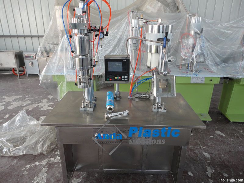 semiautomatic bag on valve filling machine