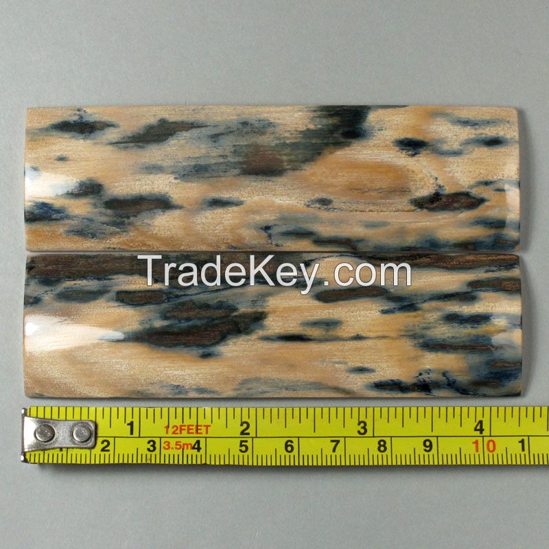 Mammoth Ivory Bark Knife Scales Handles, Various Size, Various Color