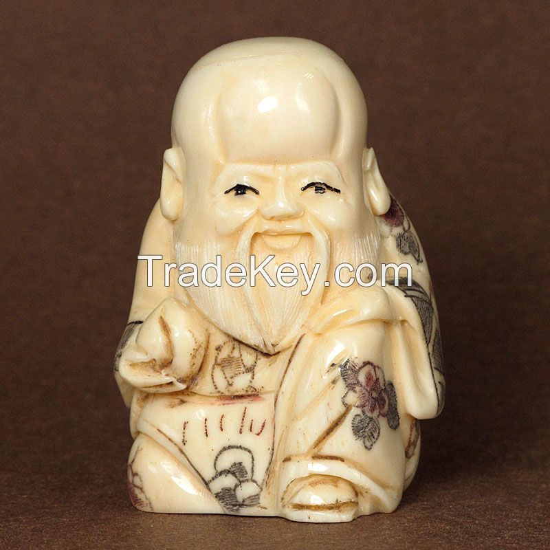 Ox Bone handcrafted Carving, Netsuke, Various Size.