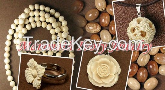 Mammoth Ivory Carved Jewelry, Necklace, Bracelet, Earring, Pendant, Various Size Available