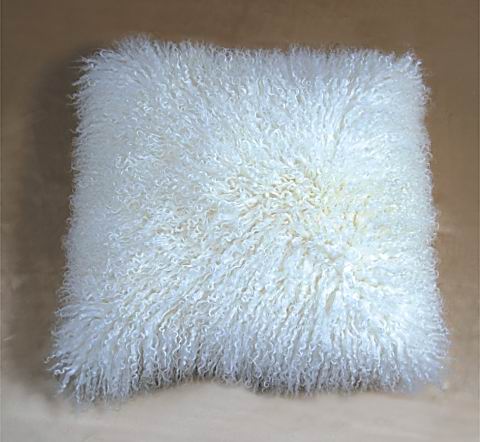 Mongolian fur cushion