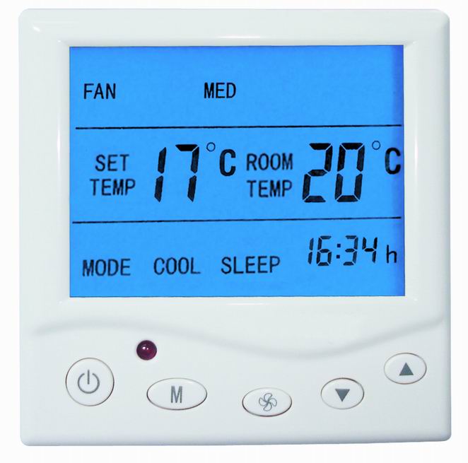 LCD fan coil thermostat