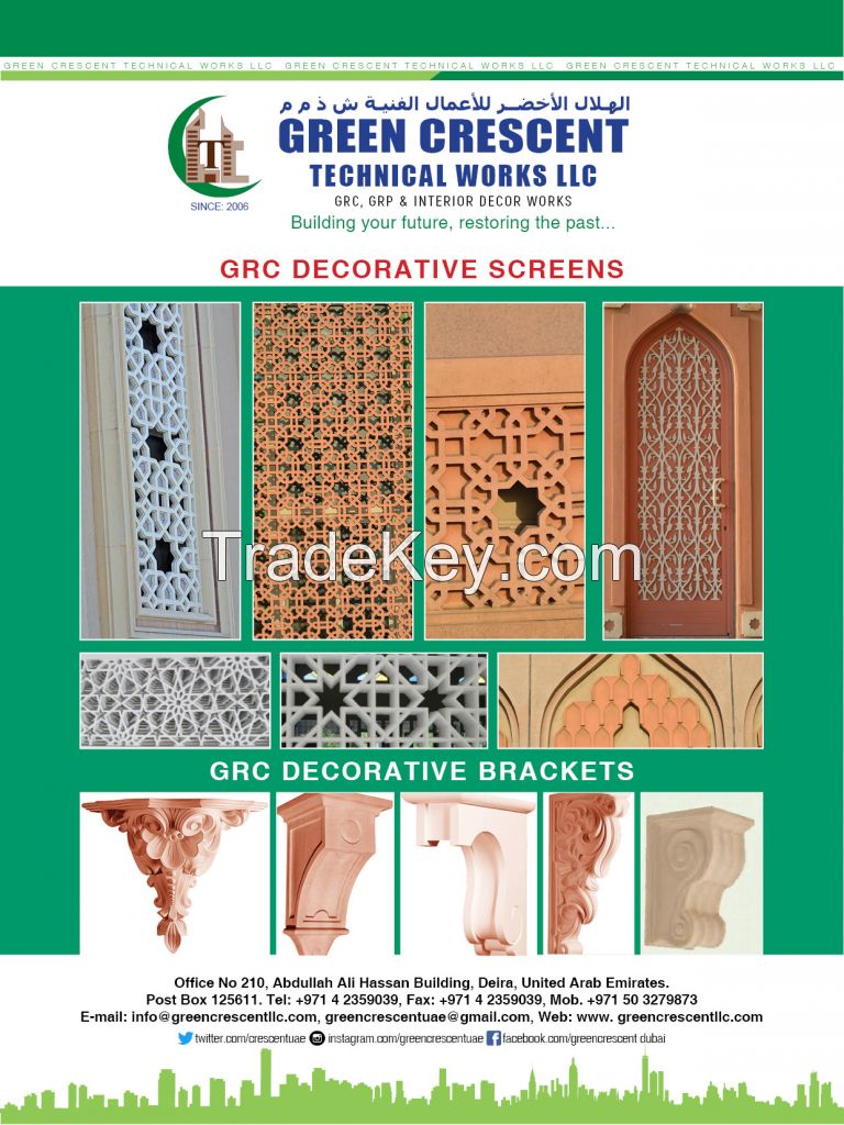 GRC  and GRP    panels   fixing 