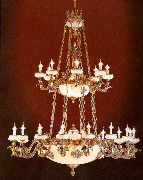 Big alabaster chandelier
