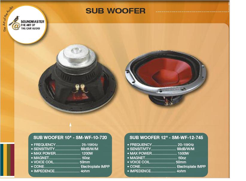 Car Audio Sub Woofer