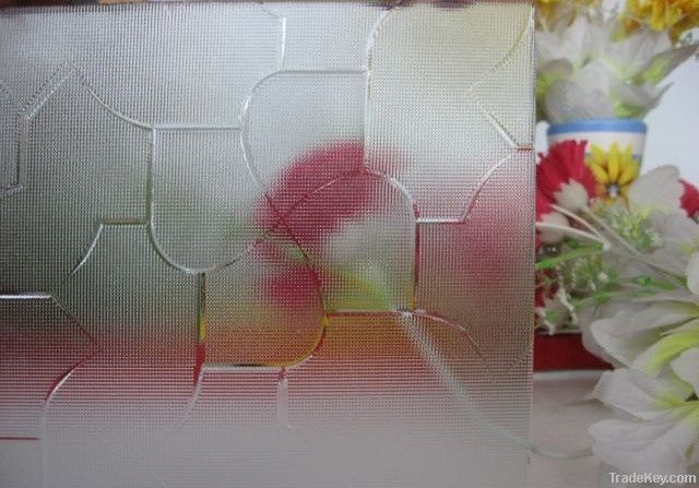 4mm, 5mm Figured glass, nashiji, flora, masterlite pattern glass