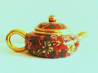 Sell color purple clay Teapot 014