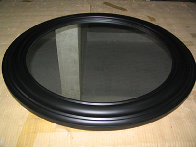 MDF round framed mirror