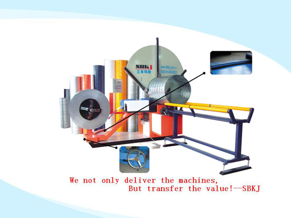 Spiral tube forming machine