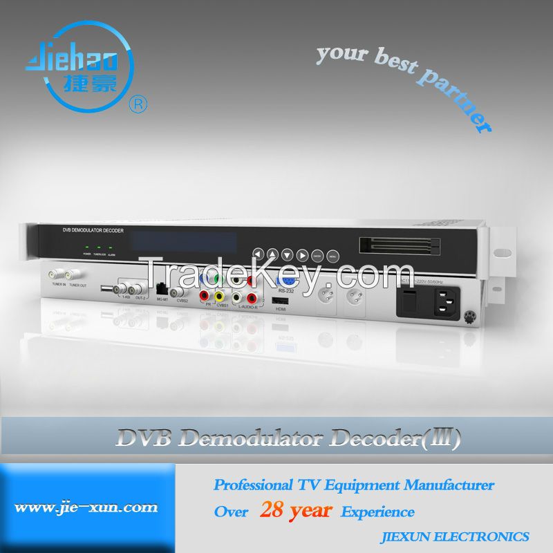 Digital TV broadcasting equipment Demodulator decoder satellite receiver 