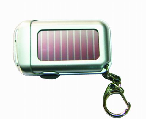 2 LED solar keychain