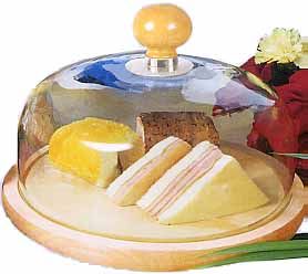 cheese board with plastic dome, cheese board with ***** board