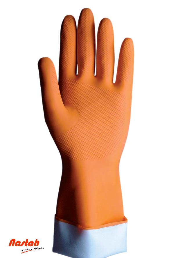 Heavy Duty Flocklined Rubber Glove