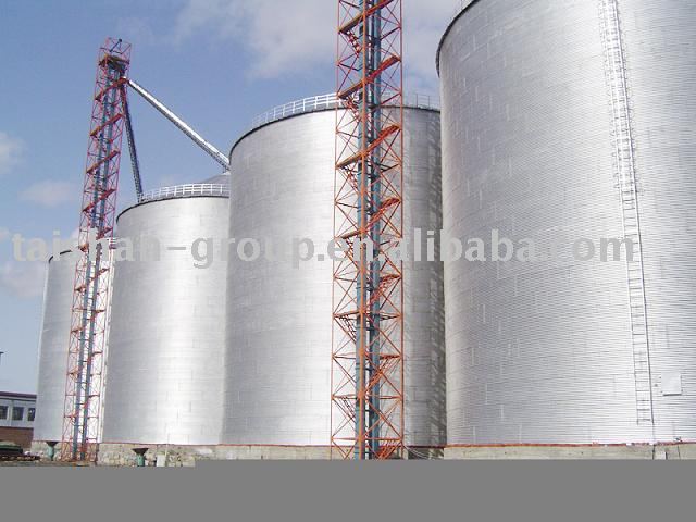 Grain storage steel silo