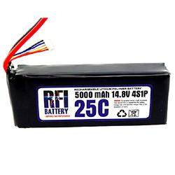 RFI 4Cell 5000mAh 14.8V 25C li-po battery