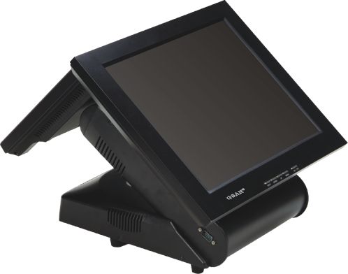 2 monitors Touch POS terminal--all in one