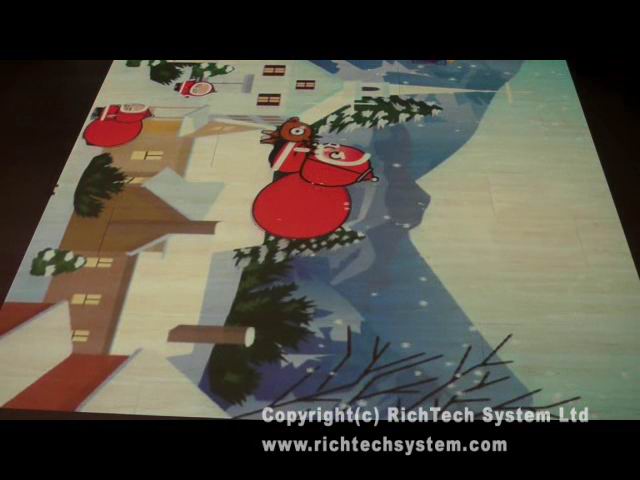 Interactive Floor/Wall system(effect of Christmas)