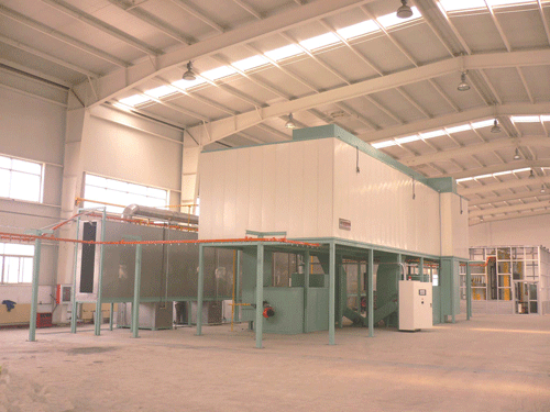 Powder coating line