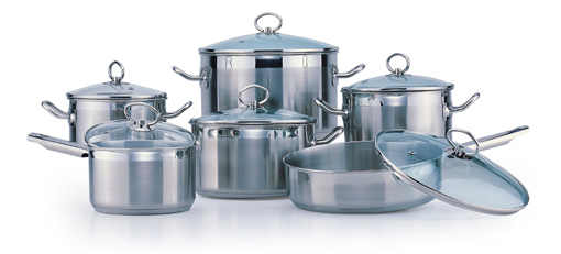 12pcs Stainless steel cookware set
