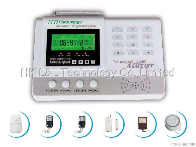 2011 Newest 98 zone telephone home alarm system with voice