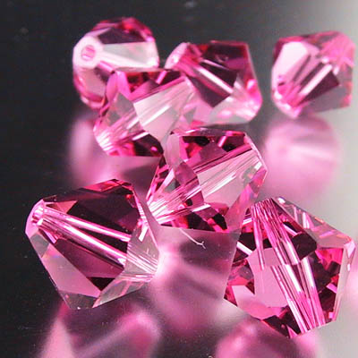 5301 Rose Crystal Bicorn-Crystal Jewelry Bead