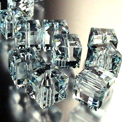 5601 Blue Crystal Square Bead- Crystal Jewelry Bead