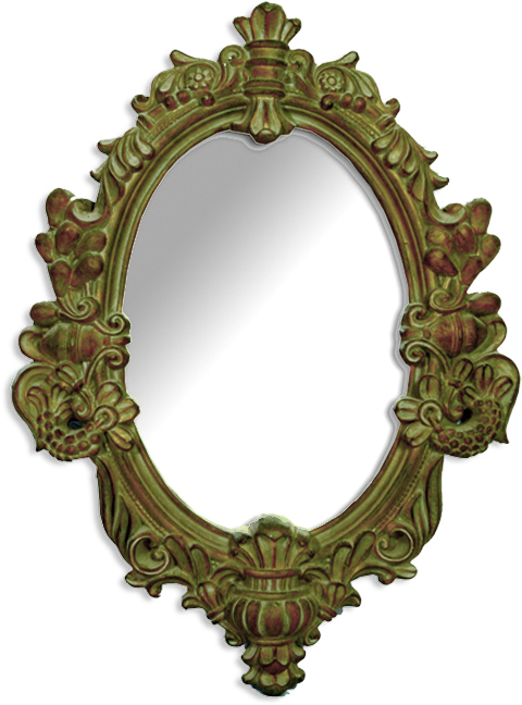 Poly-resin mirror frame