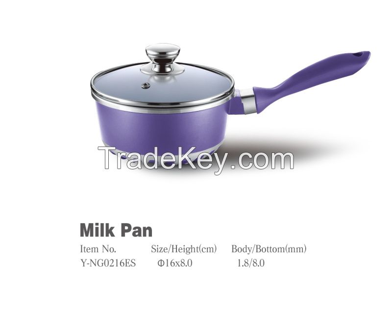 Energy Efficient Aluminum die cast non-stick cookware set with ceramic coating die-casting