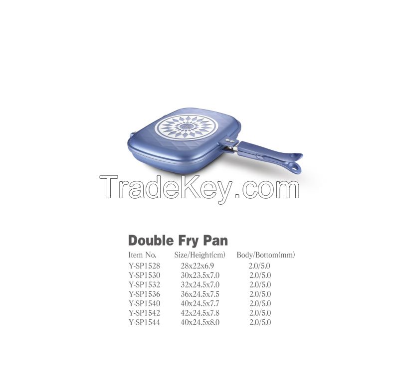 Diamond Blue Aluminum die cast non-stick cookware set with ceramic coating die-casting