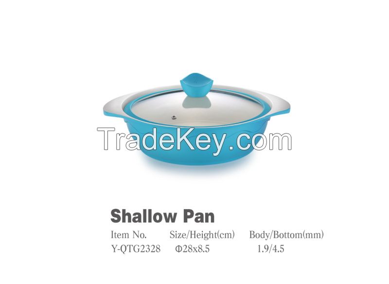 Wave Pattern Aluminum die cast non-stick cookware set with ceramic coating die-casting
