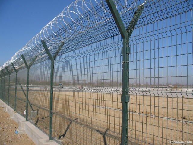 Airport security fence