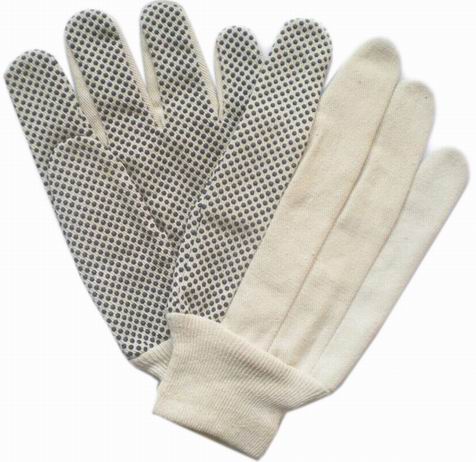dotted cotton glove, pvc glove, glove