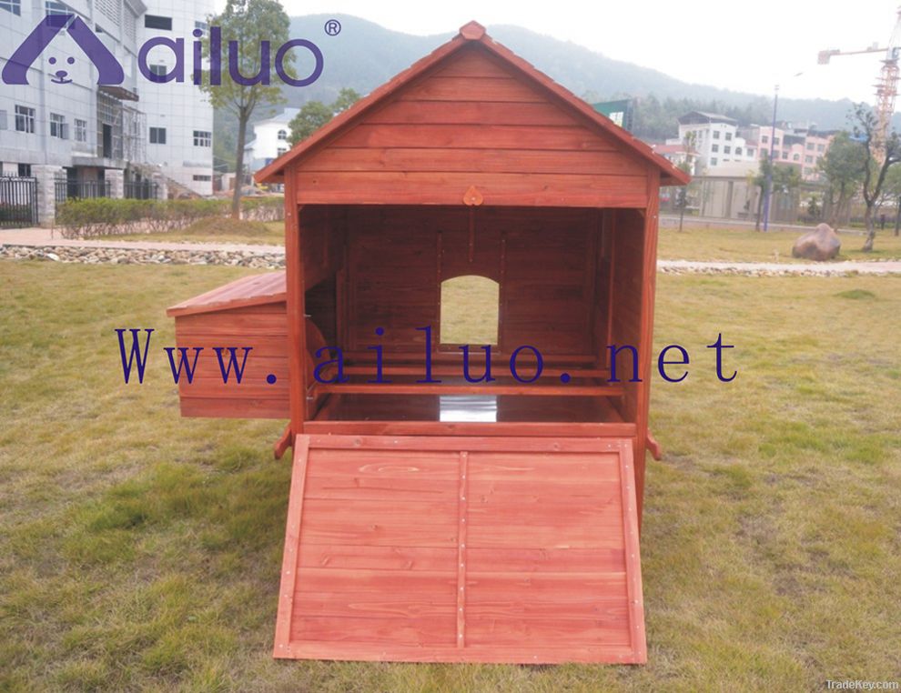 Galvanized netting  wooden chicken house