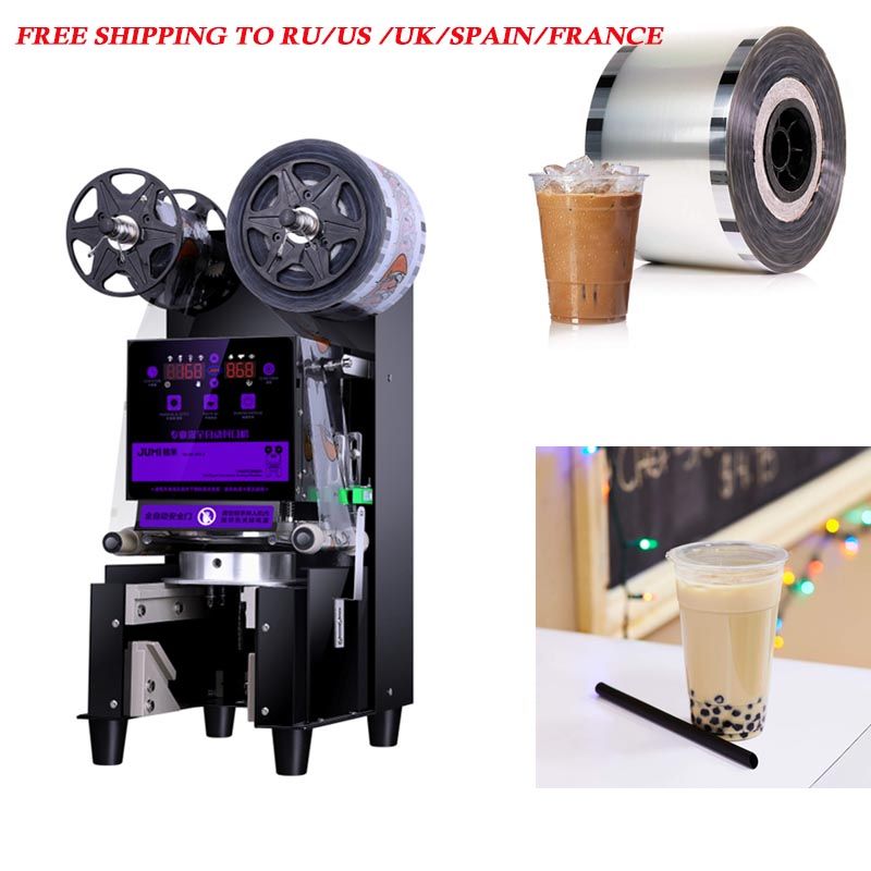 Stainless Steel Automatic Plastic Cup Sealer Bubble Tea Cup Sealing Machine