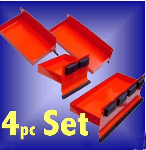 4PC MAGNETIC TOOL TOOLBOX HOLDER STORAGE UNIT TRAY SET