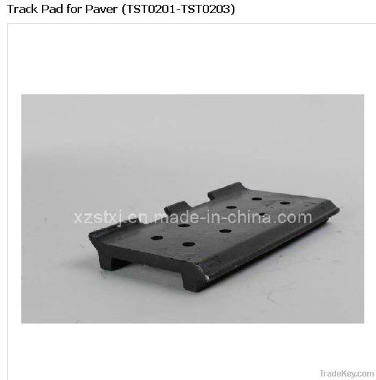 Track pad for paver (split and unitary type)