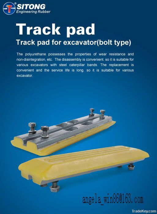 Track pad for excavator (bolt type)