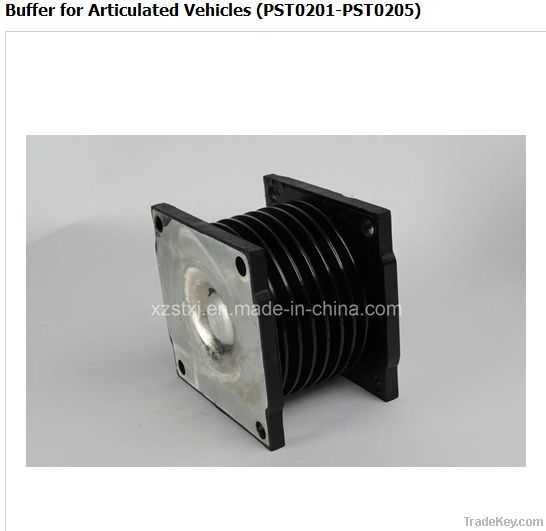 Buffer rubber for articulated vehicles