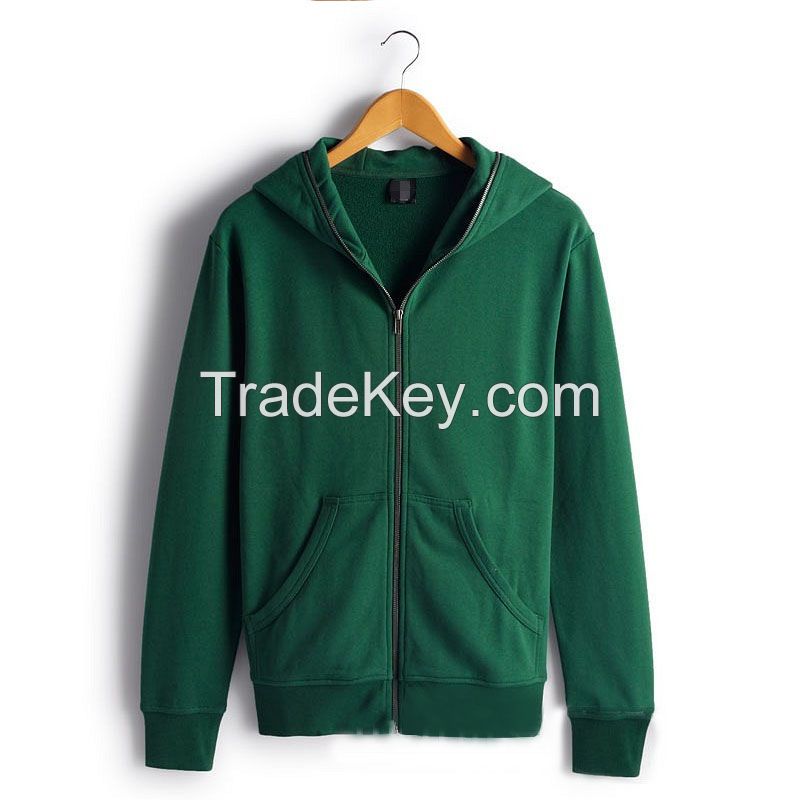 NO MOQ wholesale men's women's hoodies full zip up hoodies with custom logo blank