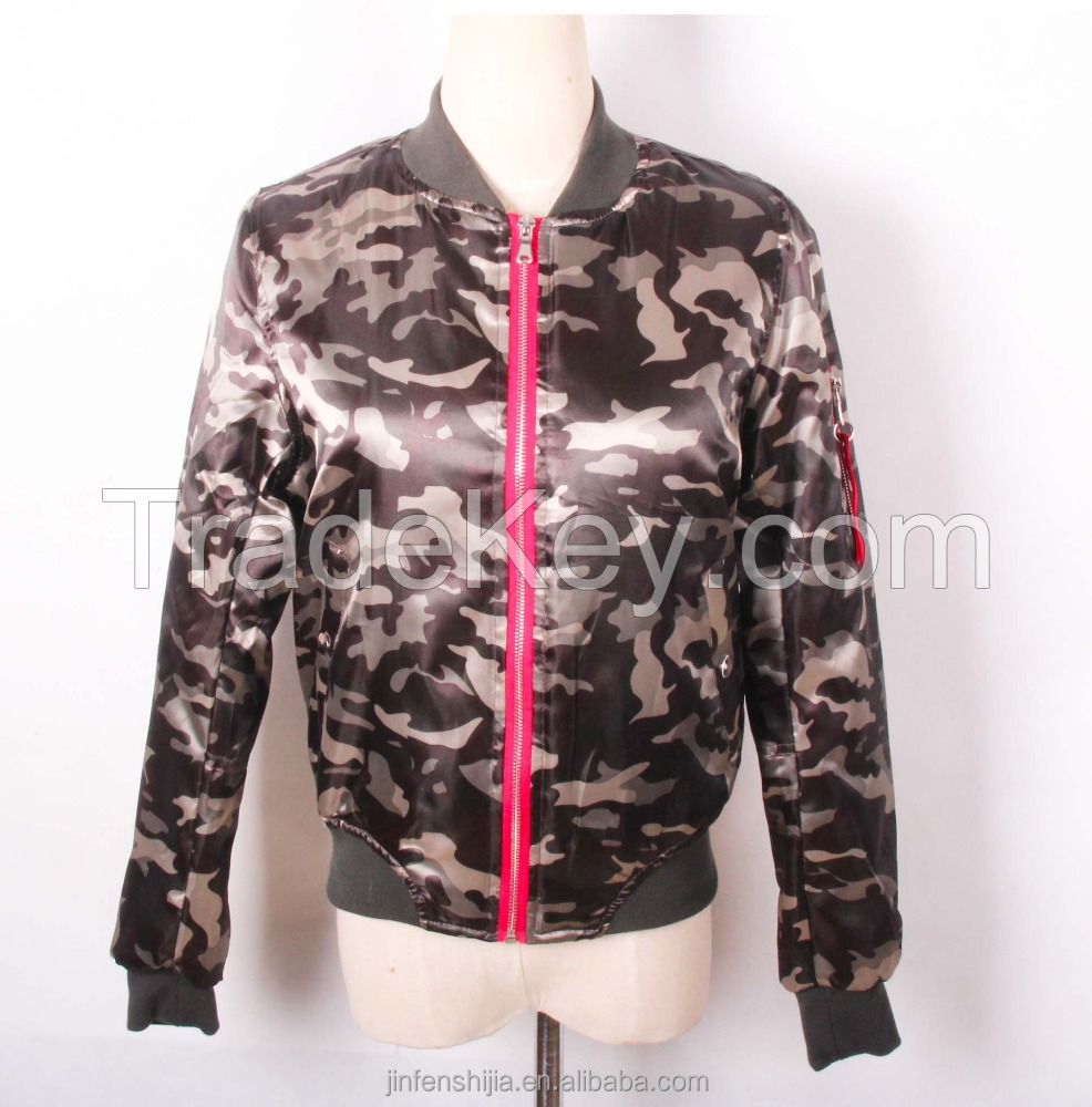 Women's Bomber Jacket Casual Outerwear Windbreaker Letterman Baseball Jacket