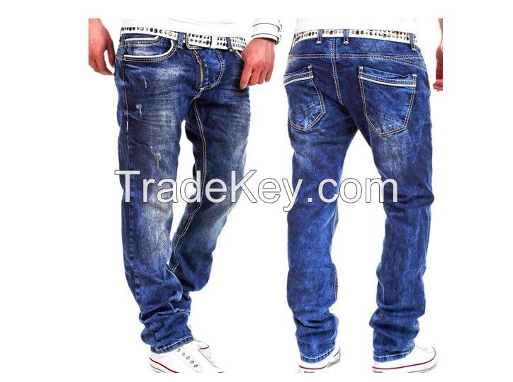 Hot sale men's jeans Popular Straight Blank High Quality jeans Custom Work Light Weight men's Seasons Denim jeans