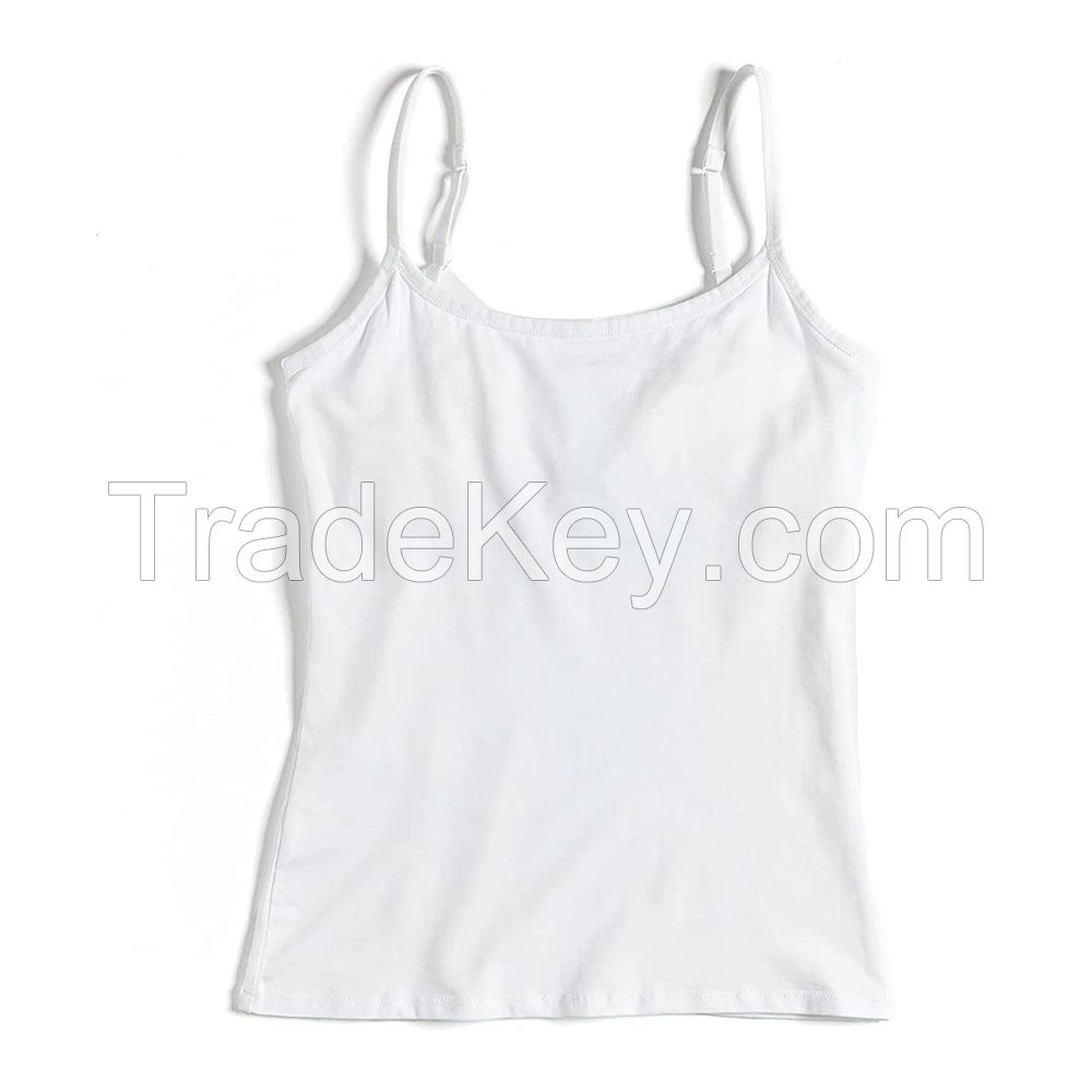 Chenille Embroidery Wholesale Sports Sleeveless Cotton womens Clothing Singlets tank top undershirt Wear Tanktop women