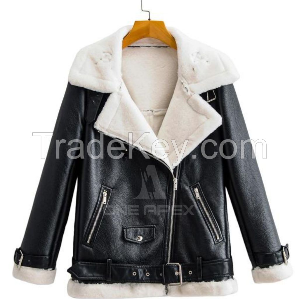 OEM New Stylish High Quality Custom Men's Outwear Flying Genuine Bomber Sheep Skin Leather Jacket In All Color
